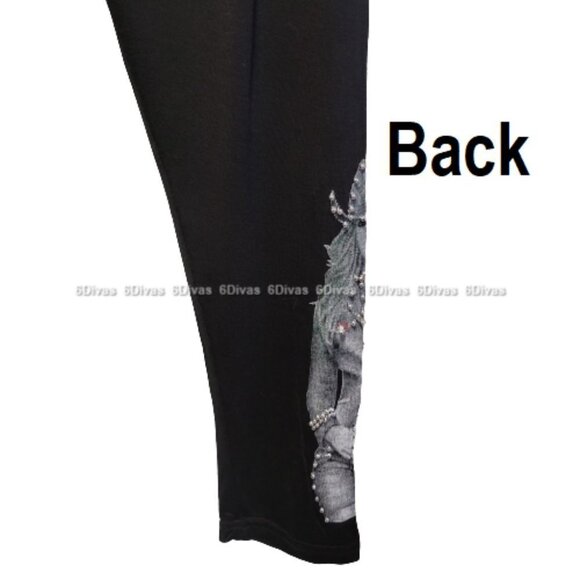 Teens Kids Black Leggings Elastic Waist Black Leggings - Size XS, S -  NEW! - Picture 7 of 14